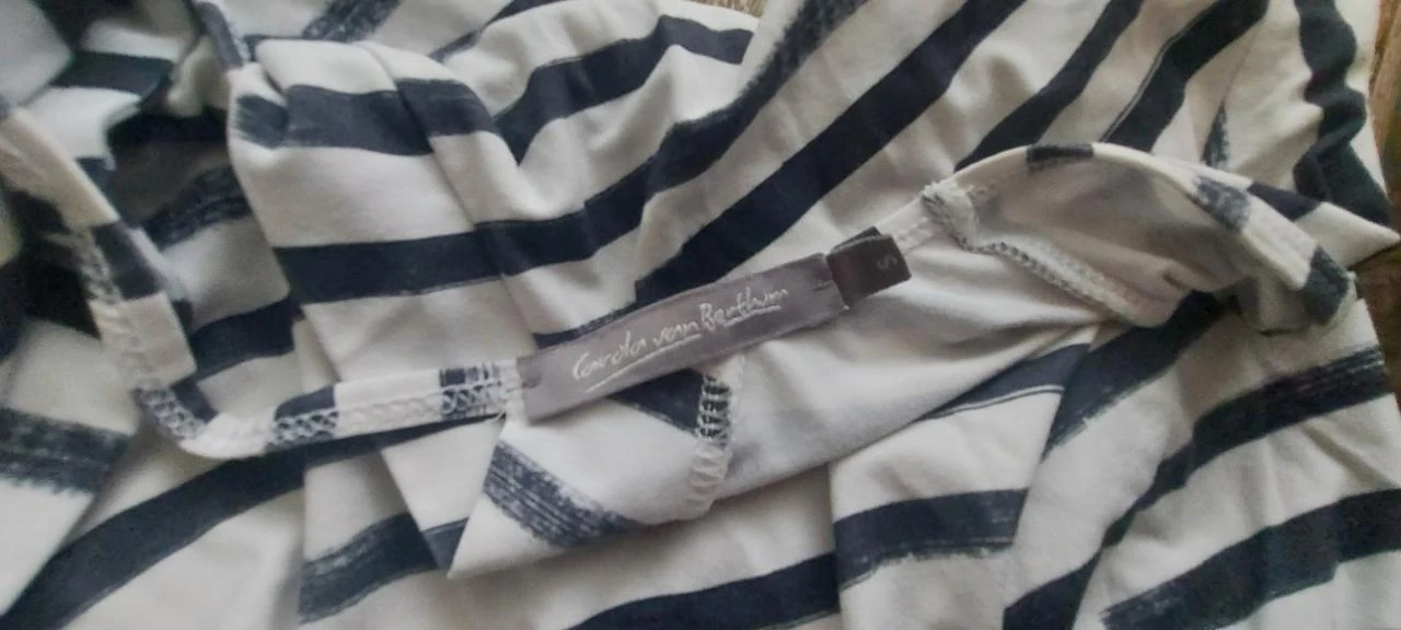 Vestido listrado com detalhe de laço, Carola van Benthum, tamanho P – photo 3